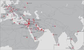 jordanian royal airlines map route flights